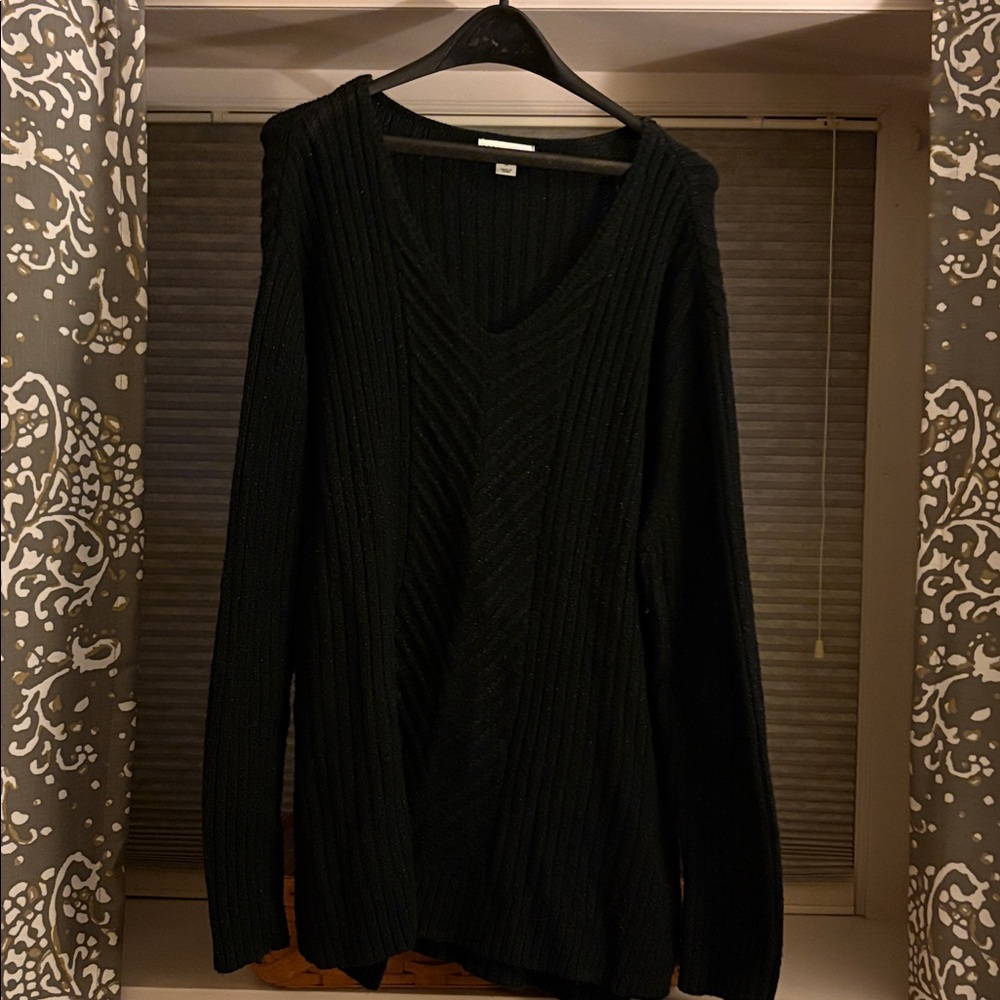 Ava & Viv Classic Black Knit Sweater